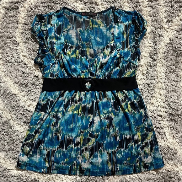 Women's Heart Soul Short-Sleeve Multicolor Top - Picture 1 of 7